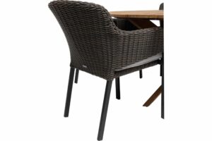Alternative view of Cairo spisestol - black/terracotta
