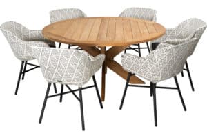 Klassiske teak hagemøbler 78 Alternative view of Vigerø Spisebord Ø150 m/kryssben