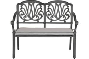 Alternative view of Amalfi 2-seter benk - Riven Grey