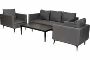Hunter sofagruppe 3+1+1 med bord – Sunbrella flanelle