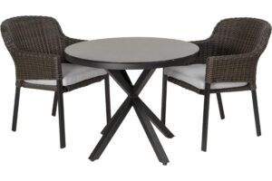Alternative view of Cairo spisestol - black/terracotta