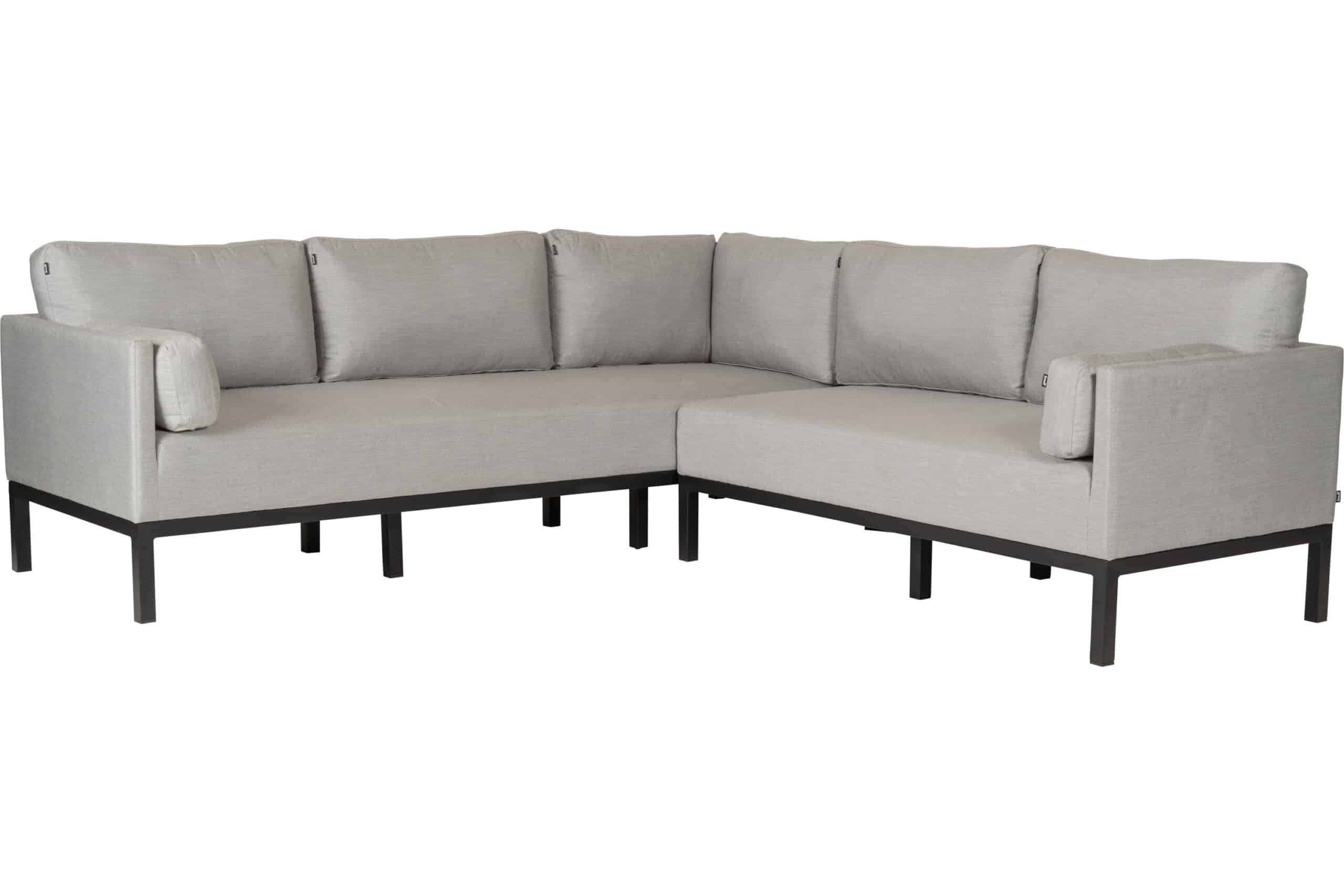 Evie spisevinkel sofa - Sunbrella lead chiné 1 Evie spisevinkel sofa - Sunbrella lead chiné