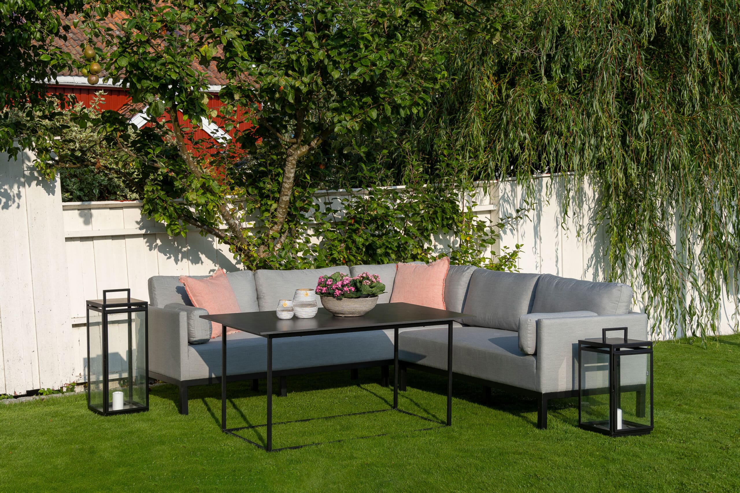 Evie spisevinkel sofa - Sunbrella lead chiné 2 Evie spisevinkel sofa - Sunbrella lead chiné - Bilde 2