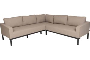 Leah spisevinkel sofa - Sunbrella taupe chinè