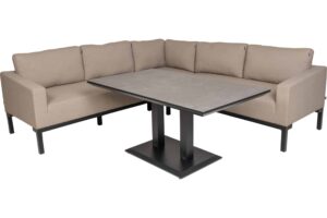 Alternative view of Leah spisevinkel sofa - Sunbrella taupe chinè